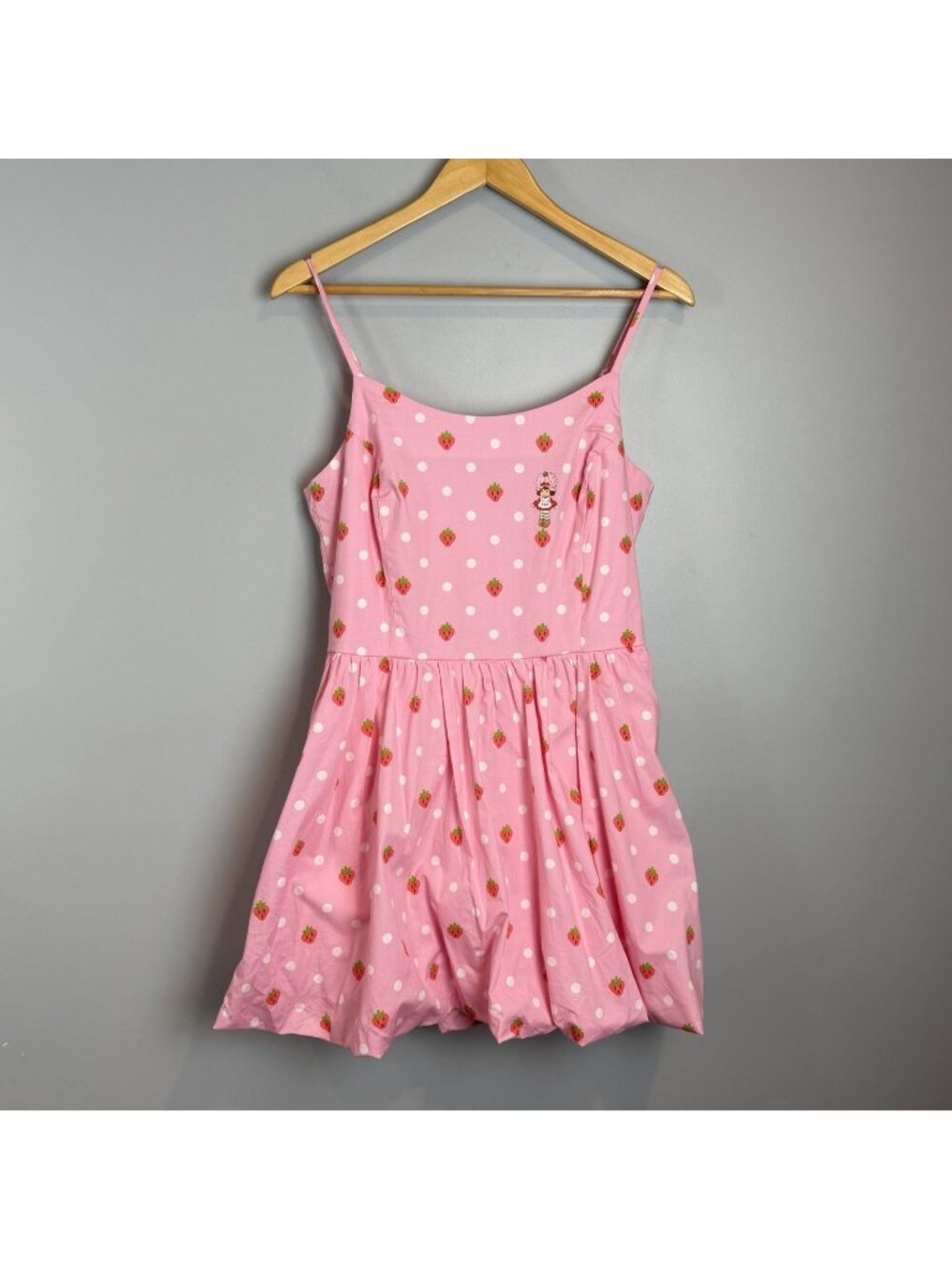 Hot‎ Topic Strawberry Shortcake Mini Dress Juniors Size Large NWT Cami Bubble